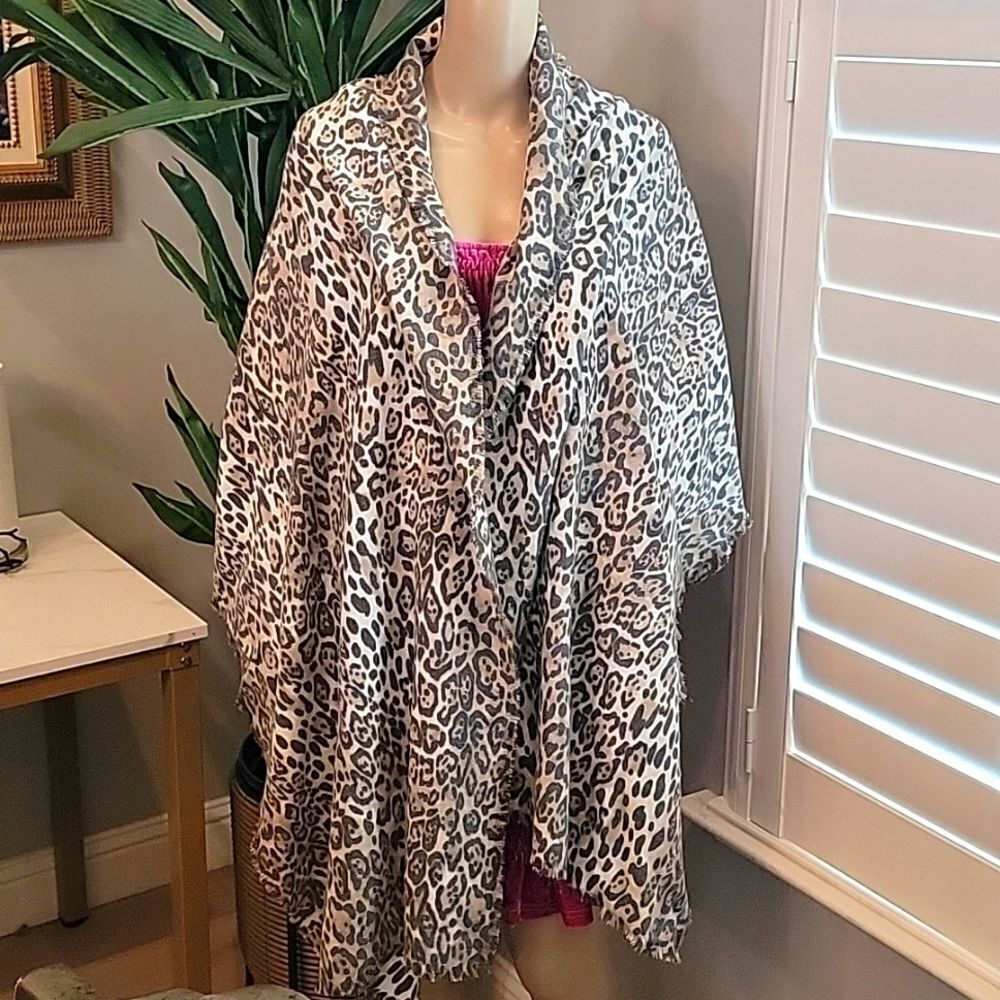 Leopard print scarf shawl